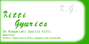 kitti gyurics business card